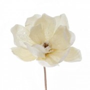 Цветок новогодний Магнолия кремовый Flora 12992