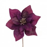 Цветок новогодний Пуансетия фиолетовый Flora 13000