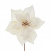 Цветок новогодний Пуансетия кремовый Flora 12998