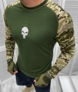 Футболка Hoz армійська військова чоловіча з малюнком у кольорі олива піксель S