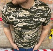 Армейская футболка Hoz мужская  военная в цвете пиксель XXL