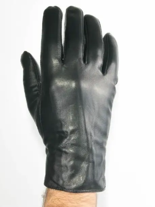Чоловічі демісезонні рукавички з якісної шкіри (арт. M20-230-2) L чорний