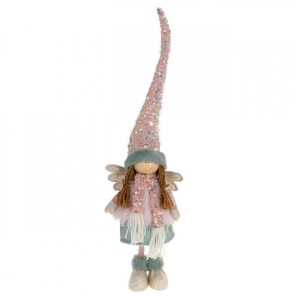 Фігурка м'яка новорічна Ангел Дівчинка 55 см. Flora  12960