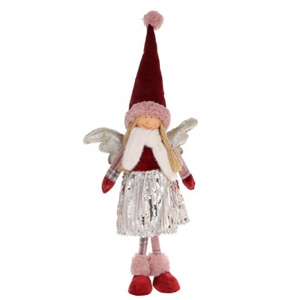 Фігурка м'яка новорічна Ангел Дівчинка 70 см. Flora 12966