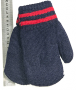 Детские перчатки для мальчика M - №18-5-52 синий с красным