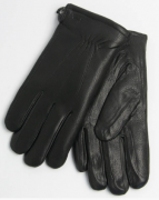 Мужские кожаные зимние перчатки из оленьей кожи (арт. M20-213-3) S чорный