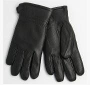 Мужские кожаные зимние перчатки из оленьей кожи (арт. M20-213-1) XXL чорный