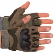 Перчатки тактические с открытыми пальцами SP-Sport BC-8788 р-р XL Оливковый