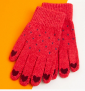 Яркие красивые перчатки  XS №20-7-93 малиновый