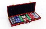 Набор для покера в деревянном кейсе SP-Sport IG-6645 500 фишек