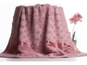 Полотенце 7110 для сауны Роза/горошки, розовый