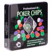 Набір для покеру в металевій коробці на 100 фішок SP-Sport IG-2033
