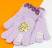 Перчатки для девочек XS (арт. 21-25-26) фиолетовый