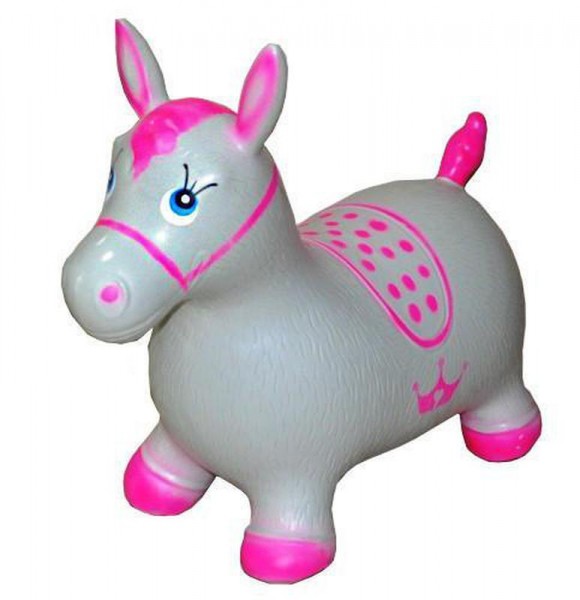 Прыгунки Bambi MS 0373 Лошадка Серо-розовый