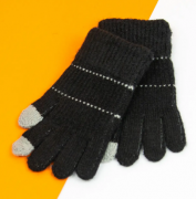 Перчатки для мальчиков для сенсорных телефонов S (арт. 21-7-20а) черные