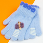 Перчатки для девочек XS (арт. 21-25-26) синий