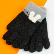 Перчатки для девочек XS (арт. 21-25-27) черные