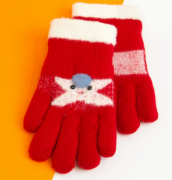 Перчатки  зимние для мальчиков и девочек XS (арт. 20-25-14) красный