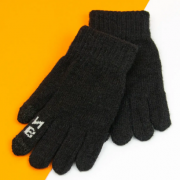 Перчатки для мальчиков для сенсорных телефонов M (арт. 21-7-17а) черный