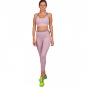 Комплект спортивный для фитнеса и йоги (лосины и топ) Zelart SP147-CK1031 L розовый