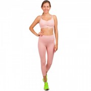 Комплект спортивний для фітнесу та йоги (лосини та топ) Zelart WX1168-CK1159 S рожевий