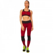 Комплект спортивный для фитнеса и йоги (лосины и топ) Zelart SET2202 L красный
