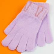 Перчатки для мальчиков и девочек с ушками S (арт. 21-7-13а) светло фиолетовый