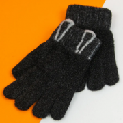 Перчатки для мальчиков и девочек с ушками S (арт. 21-7-13а) черный