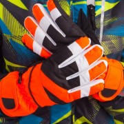 Перчатки горнолыжные теплые детские Zelart SP-Sport C-917 размер M-L оранжевый-черный