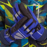 Перчатки горнолыжные теплые детские Zelart SP-Sport C-0533 размер L-XL черный-синий