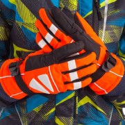 Перчатки горнолыжные теплые детские Zelart SP-Sport C-0533 размер M-L черный-оранжевый