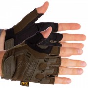 Перчатки для охоты и рыбалки с открытыми пальцами MECHANIX (BC-5628) XL оливковый