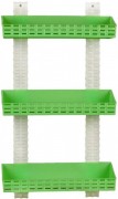 Полка прямая ротанг R-plastic 3 яруса зеленая