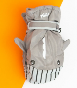 Перчатки болоневые лыжные для мальчиков и девочек XS  (арт. 20-12-20) серый