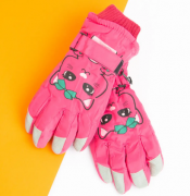 Перчатки лыжные для девочек M (арт. 20-12-27) розовый