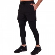 Компрессионные штаны тайтсы для спорта LIDONG (LD-0565) 2XL Черный