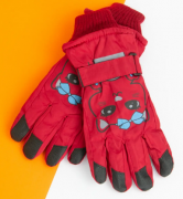 Перчатки лыжные для девочек L (арт. 20-12-27) красный