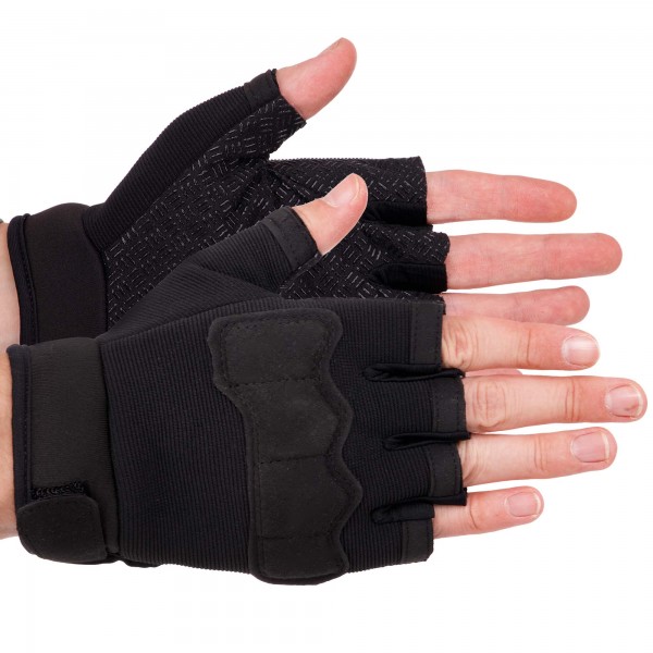 Тактичні рукавички з відкритими пальцями SP-Sport BC-8789 р-р L Чорний