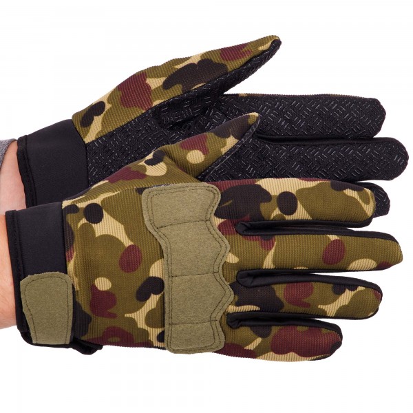 Тактичні рукавички із закритими пальцями SP-Sport BC-8791 р-р XL Камуфляж