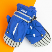 Перчатки болоневые лыжные для мальчиков и девочек XS  (арт. 20-12-20) голубой