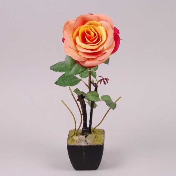 Декорація троянда персикова Flora 7356