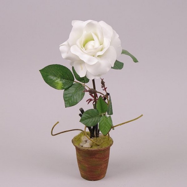Декорация роза белая Flora 7461