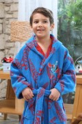 Халат Ozdilek Турция 7 лет + махровое полотенце Superman Blue синий хлопок/махра арт. 9982762