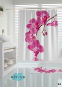 Шторка в ванну Beytug tekstile 180х200 tropik orchid микс цветов полиэстер арт. 9980249