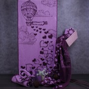 Рушник для сауни BILTEX 67х150 Привіт повітряний фіолетовий махра арт. 1748