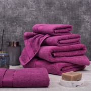 Набор полотенец для сауны BILTEX 100х150 фиолетовая махра 4шт арт. 9981191