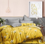 Комплект постельного белья Family полуторный Желтая Цветок желтый бязь голд арт. 9982899