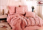 Комплект постельного белья KOLOCO двухспальный светло-розовый фланель/хлопок арт. 06-206-1