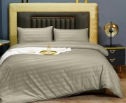 Комплект постельного белья двуспальный Cotton home с горчичный сатин страйп арт. UT-24-18-20-4