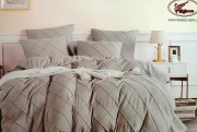 Комплект постельного белья KOLOCO двухспальный серый фланель/хлопок арт. 06-206-8